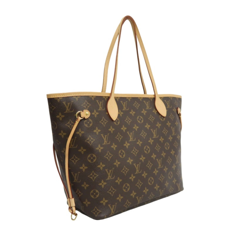 LOUIS VUITTON Monogram Neverfull Pvc Tote Shoulder Bag With Pouch In Brown