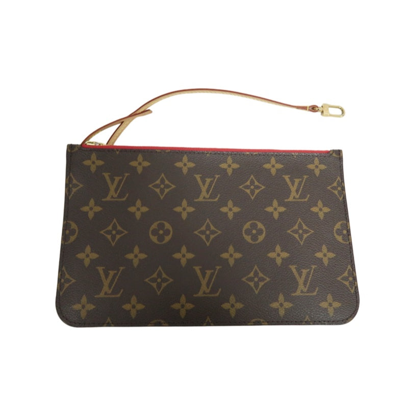 LOUIS VUITTON Monogram Neverfull Pvc Tote Shoulder Bag With Pouch In Brown