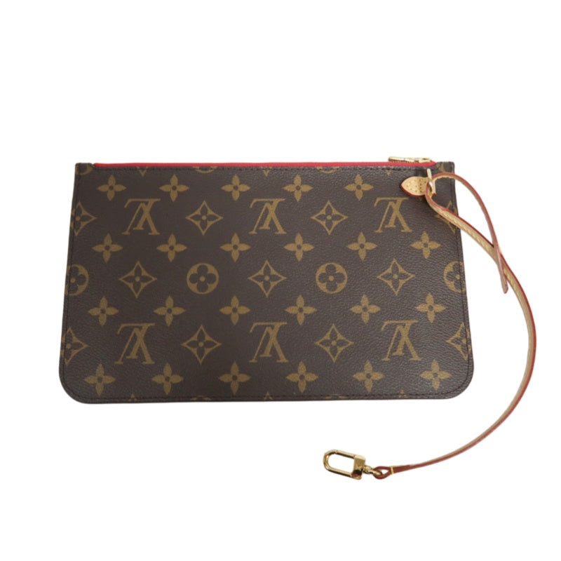 LOUIS VUITTON Monogram Neverfull Pvc Tote Shoulder Bag With Pouch In Brown
