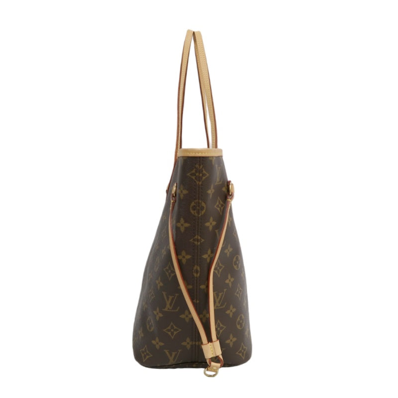 LOUIS VUITTON Monogram Neverfull Pvc Tote Shoulder Bag With Pouch In Brown