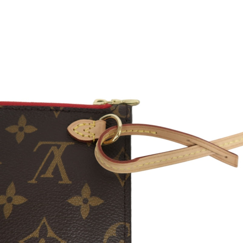 LOUIS VUITTON Monogram Neverfull Pvc Tote Shoulder Bag With Pouch In Brown