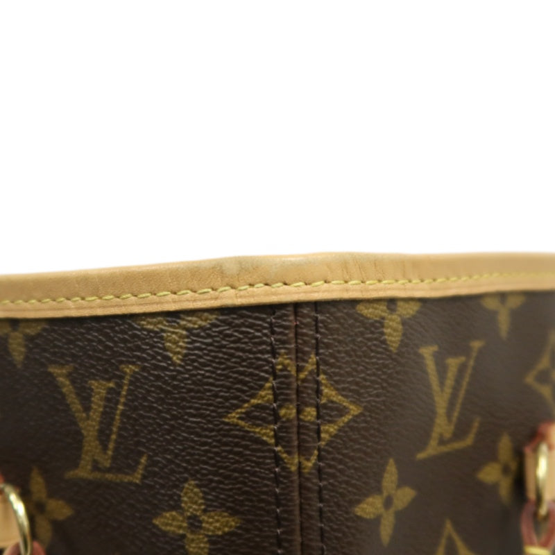 LOUIS VUITTON Monogram Neverfull Pvc Tote Shoulder Bag With Pouch In Brown