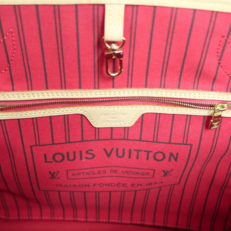 LOUIS VUITTON Monogram Neverfull Pvc Tote Shoulder Bag With Pouch In Brown