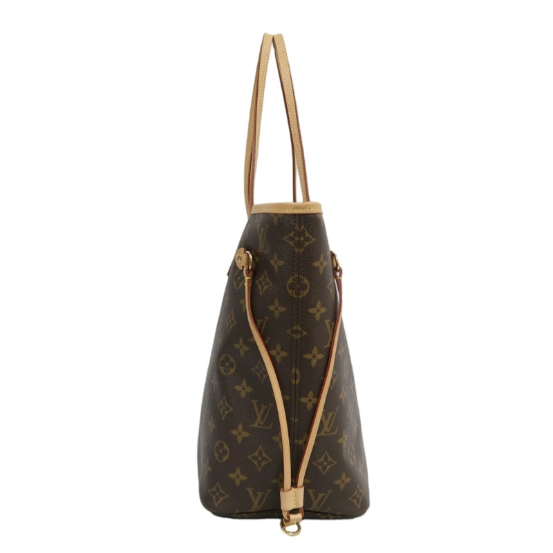 LOUIS VUITTON Monogram Neverfull Pvc Tote Shoulder Bag With Pouch In Brown
