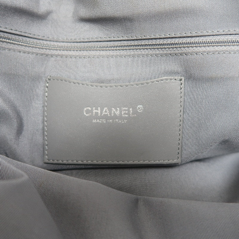 CHANEL Matelasse Calfskin Tote Shoulder Bag In Black With Silver Hardware