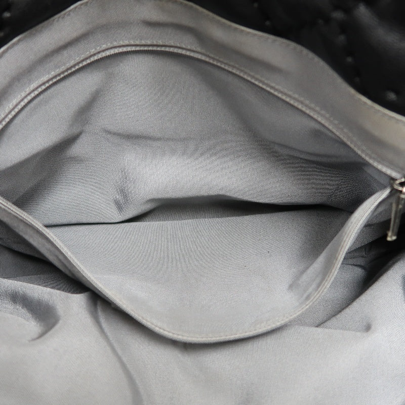 CHANEL Matelasse Calfskin Tote Shoulder Bag In Black With Silver Hardware