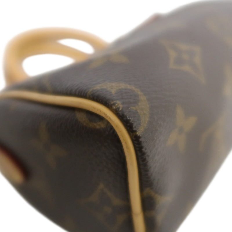 LOUIS VUITTON Monogram Speedy Nano Pvc Handbag With Shoulder Strap In Brown