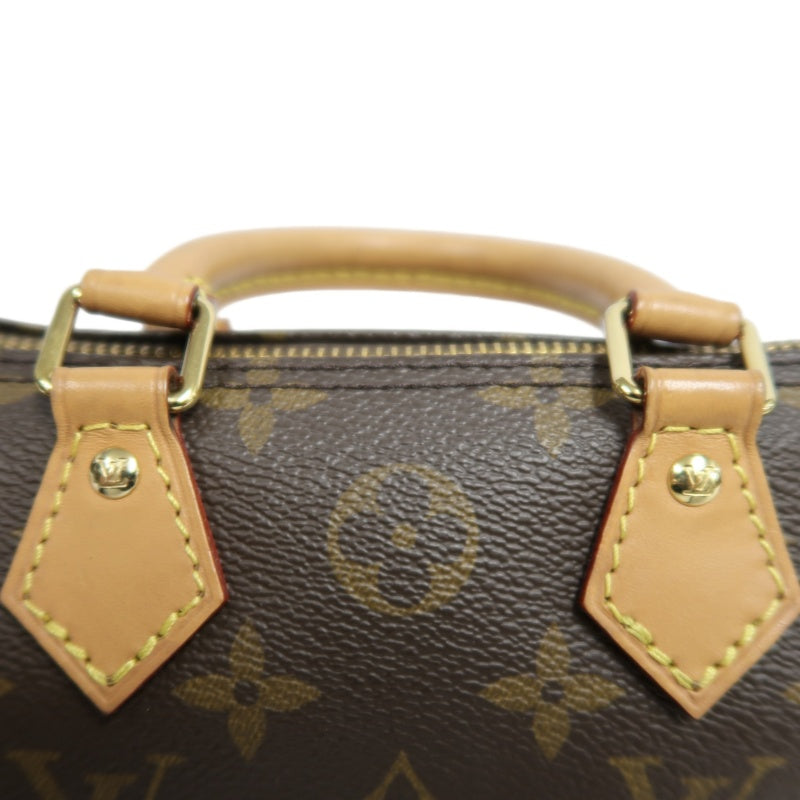 LOUIS VUITTON Monogram Speedy Nano Pvc Handbag With Shoulder Strap In Brown