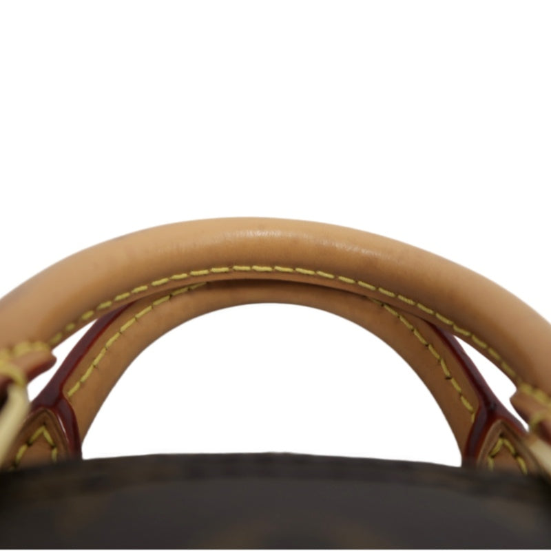 LOUIS VUITTON Monogram Speedy Nano Pvc Handbag With Shoulder Strap In Brown