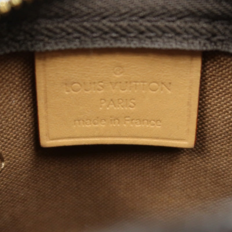 LOUIS VUITTON Monogram Speedy Nano Pvc Handbag With Shoulder Strap In Brown