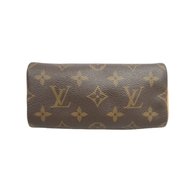 LOUIS VUITTON Monogram Speedy Nano Pvc Handbag With Shoulder Strap In Brown