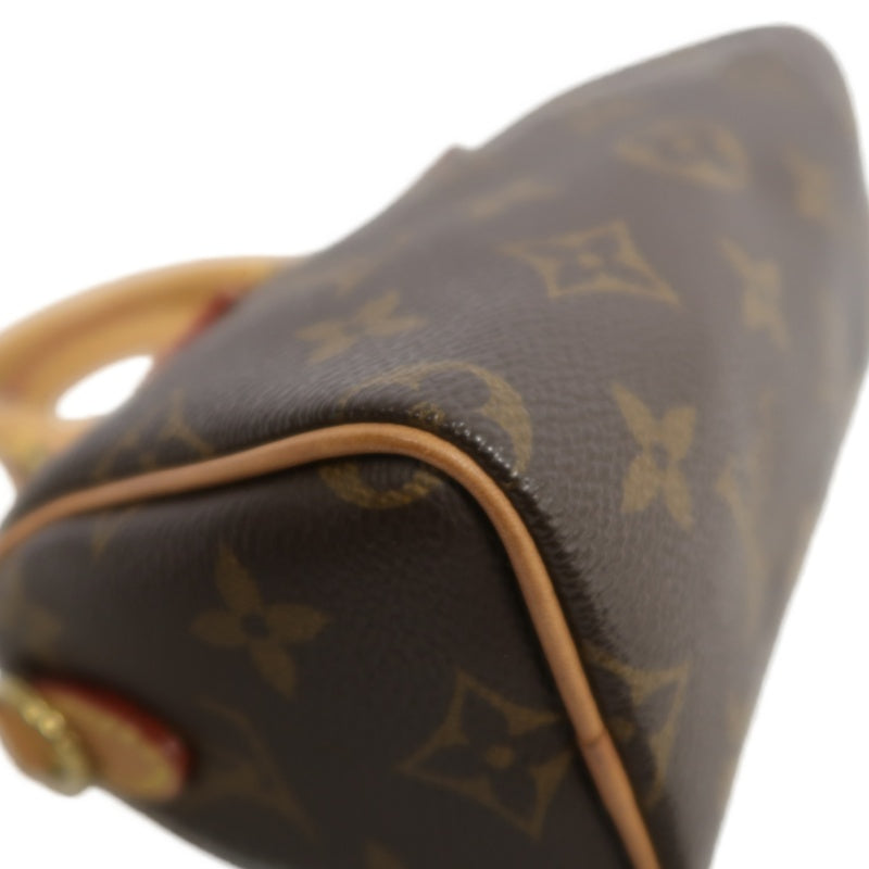 LOUIS VUITTON Monogram Speedy Nano Pvc Handbag With Shoulder Strap In Brown