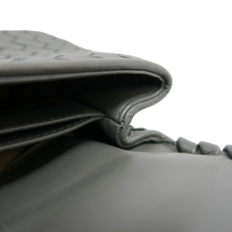 BOTTEGA VENETA Intreccio Calfskin Olympia Shoulder Bag In Black With Gold Hardware