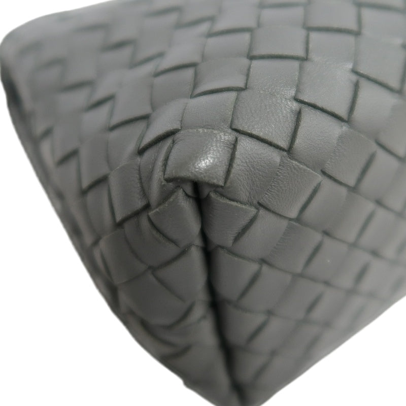 BOTTEGA VENETA Intreccio Calfskin Olympia Shoulder Bag In Black With Gold Hardware