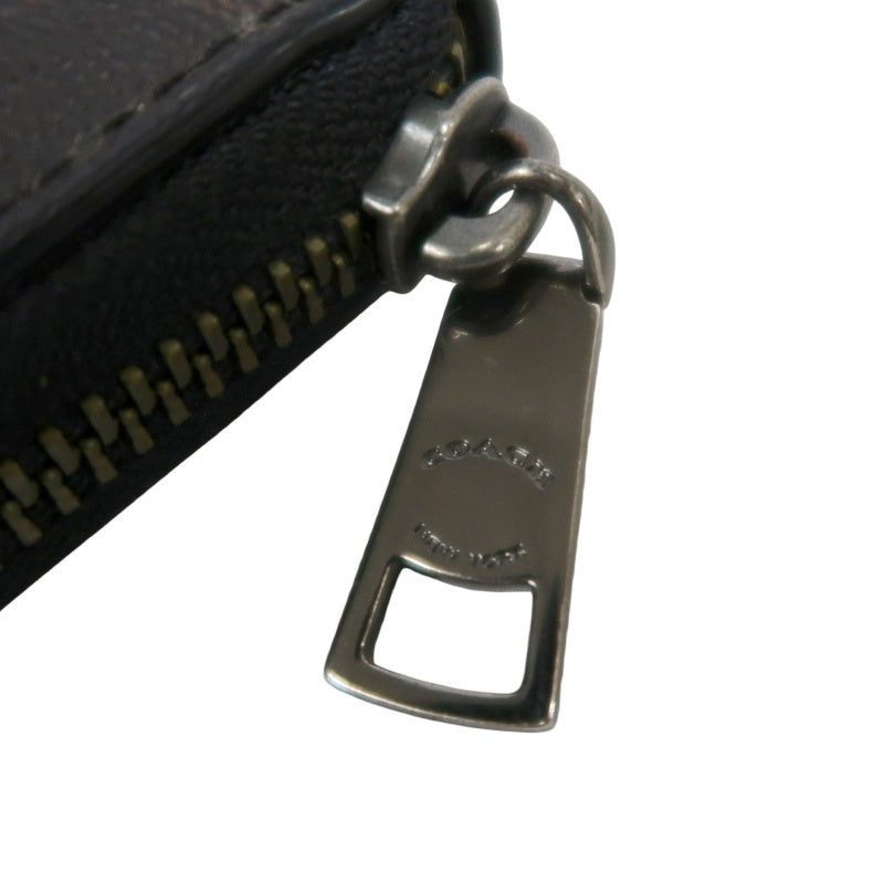 COACH Signature Pvc Long Wallet In Brown