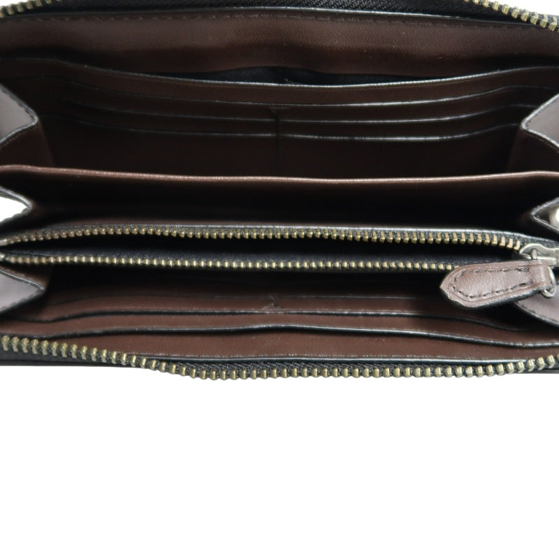 COACH Signature Pvc Long Wallet In Brown