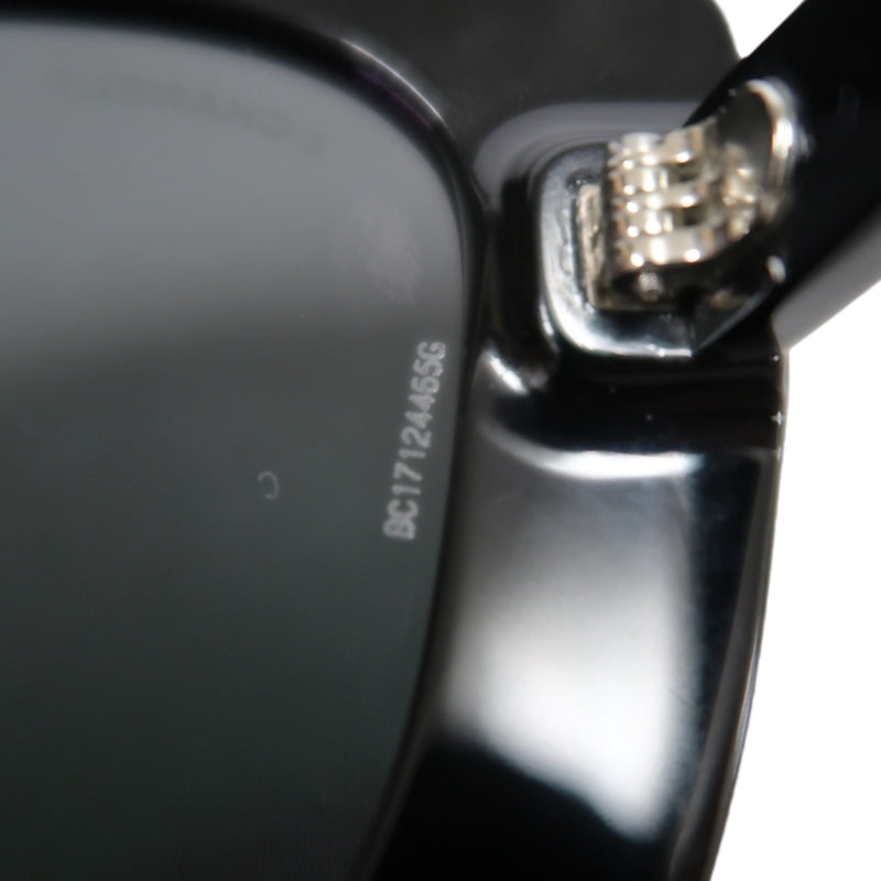 CHANEL Black Resin Sunglasses With Original Box And Case