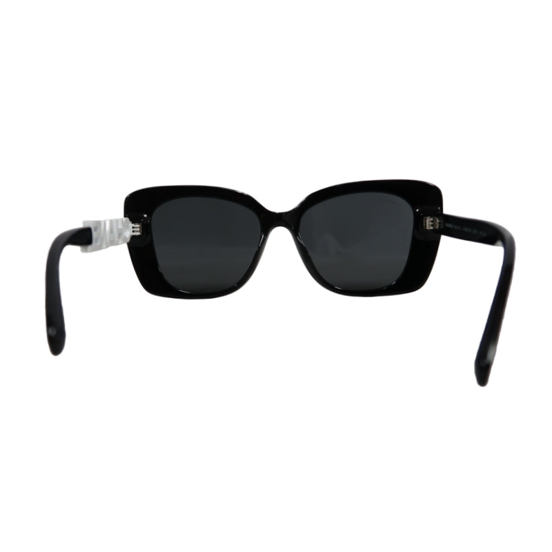 CHANEL Black Resin Sunglasses With Original Box And Case