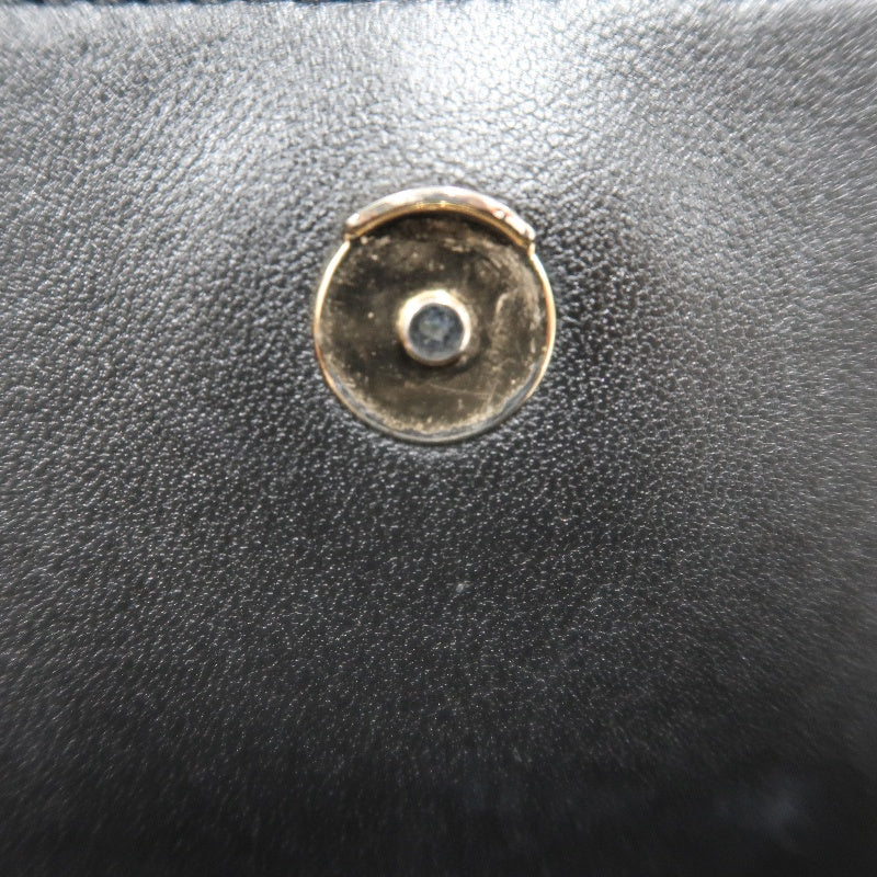 TORY BURCH Black Calfskin Leather Shoulder Bag With Gold Hardware