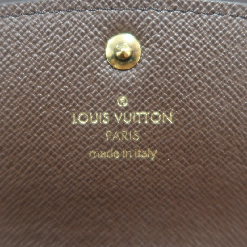 LOUIS VUITTON Portefeuille Normandy Damier Ebene Canvas Long Wallet In Brown/Pink PVC With Original Box And Dust Bag, Model