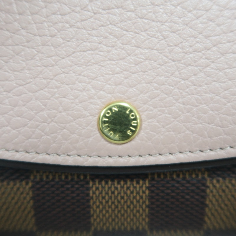 LOUIS VUITTON Portefeuille Normandy Damier Ebene Canvas Long Wallet In Brown/Pink PVC With Original Box And Dust Bag, Model