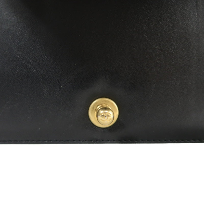 CHANEL Boy Leboy Quilted Lambskin Shoulder Bag In Black With Gold Hardware