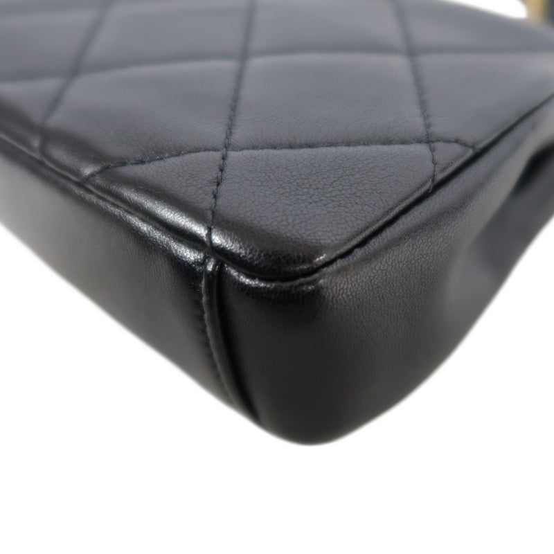 CHANEL Quilted Lambskin Turn-lock Flap Shoulder Crossbody Bag In Black With Gold Hardware, Comes With Original Box And Authenticity Card