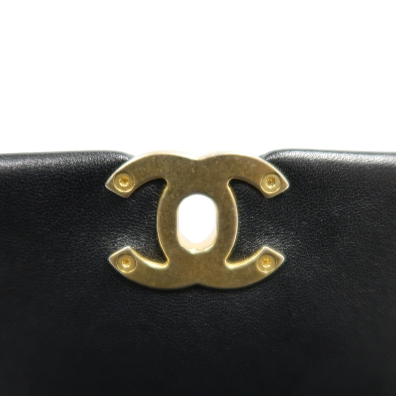CHANEL Quilted Lambskin Turn-lock Flap Shoulder Crossbody Bag In Black With Gold Hardware, Comes With Original Box And Authenticity Card