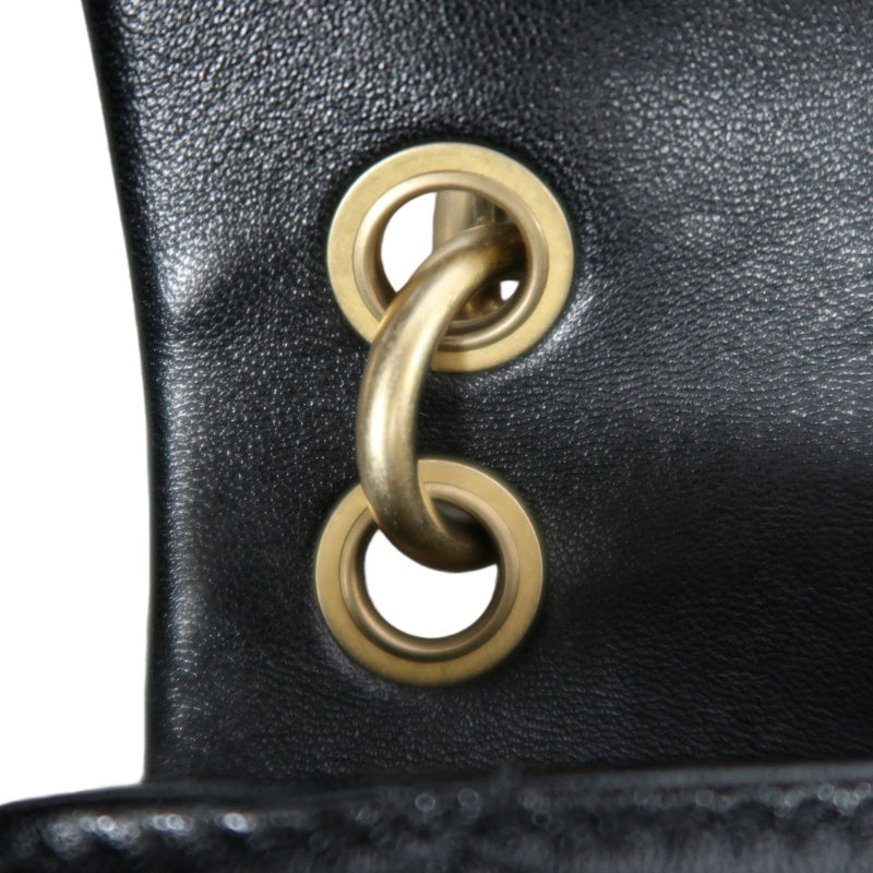 CHANEL Quilted Lambskin Turn-lock Flap Shoulder Crossbody Bag In Black With Gold Hardware, Comes With Original Box And Authenticity Card