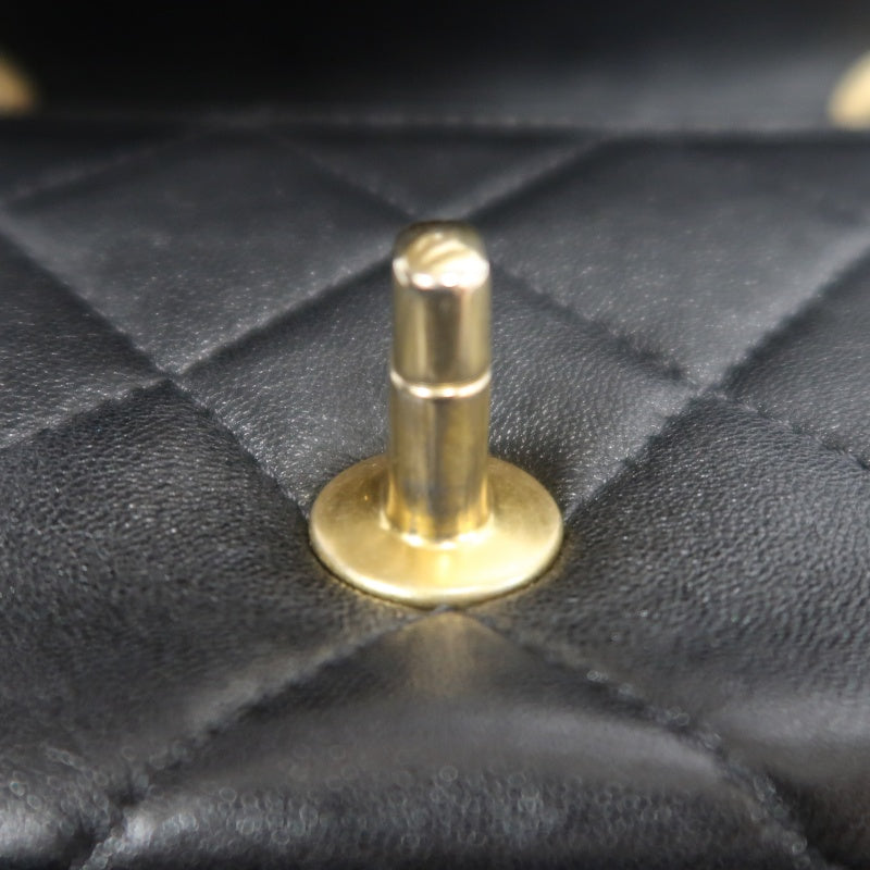 CHANEL Quilted Lambskin Turn-lock Flap Shoulder Crossbody Bag In Black With Gold Hardware, Comes With Original Box And Authenticity Card