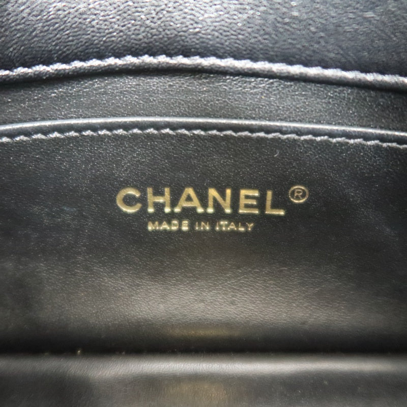 CHANEL Quilted Lambskin Turn-lock Flap Shoulder Crossbody Bag In Black With Gold Hardware, Comes With Original Box And Authenticity Card