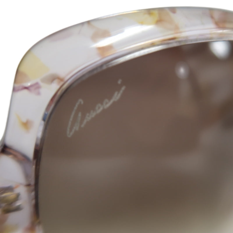 GUCCI Brown Resin Sunglasses With Original Case