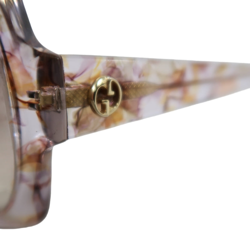 GUCCI Brown Resin Sunglasses With Original Case