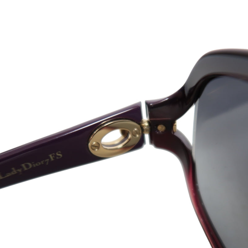 DIOR Black & Purple Resin Sunglasses, Comes With Original Box And Storage Pouch