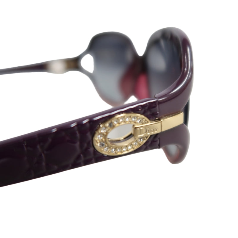 DIOR Black & Purple Resin Sunglasses, Comes With Original Box And Storage Pouch