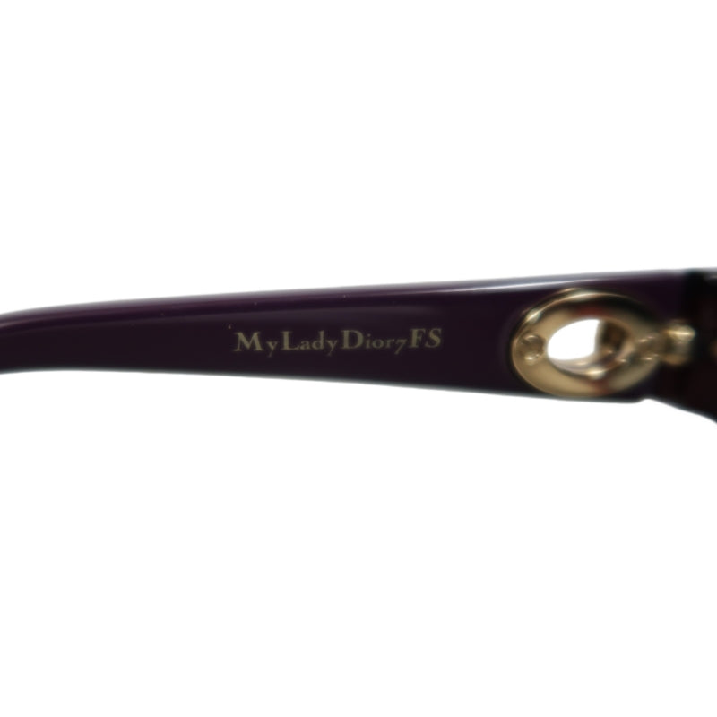 DIOR Black & Purple Resin Sunglasses, Comes With Original Box And Storage Pouch