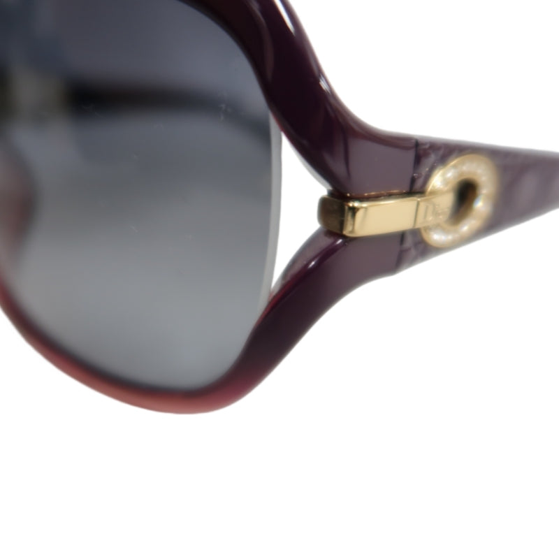DIOR Black & Purple Resin Sunglasses, Comes With Original Box And Storage Pouch