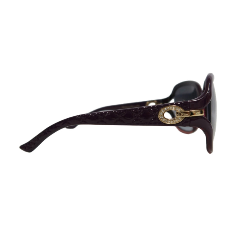 DIOR Black & Purple Resin Sunglasses, Comes With Original Box And Storage Pouch