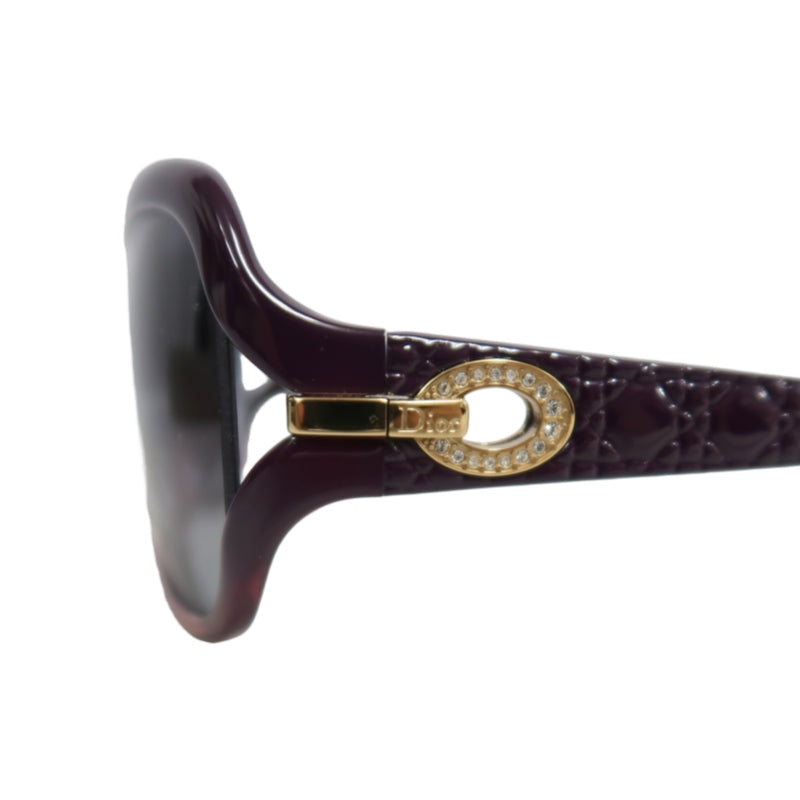 DIOR Black & Purple Resin Sunglasses, Comes With Original Box And Storage Pouch