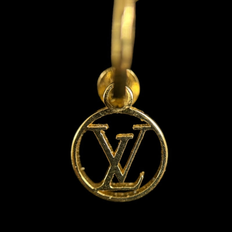 LOUIS VUITTON Gold Alloy Irregular Floral Stud Earrings With Gold Hardware