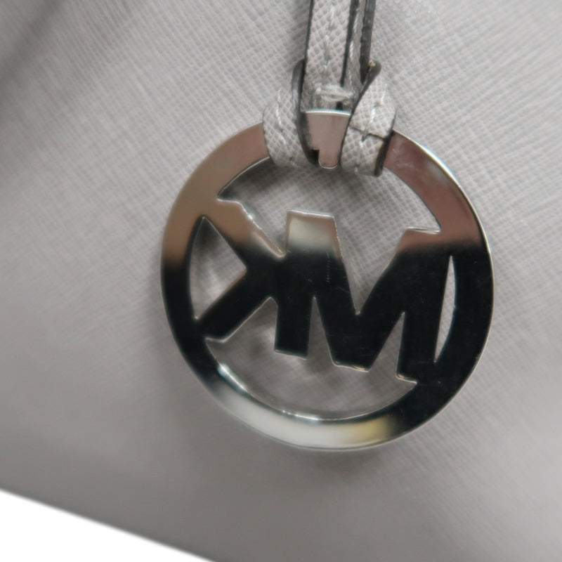 MICHAEL KORS  Crossgrain Boston Tote Bag Elephant Grey Removable Shoulder Strap Silver Hardware