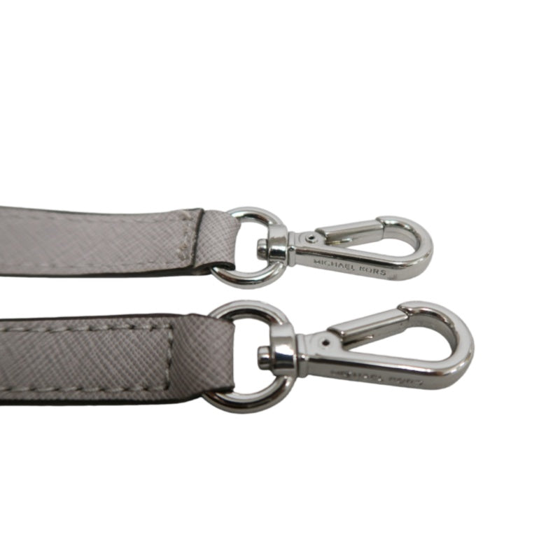 MICHAEL KORS  Crossgrain Boston Tote Bag Elephant Grey Removable Shoulder Strap Silver Hardware