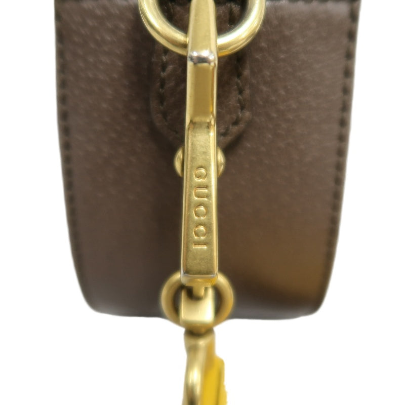 GUCCI Brown GG Supreme PVC Neo Vintage Tiger Head Camera Shoulder Crossbody Bag With Signature Web Strap