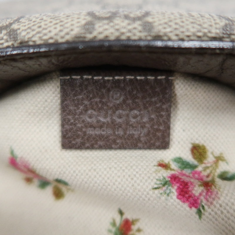 GUCCI Brown GG Supreme PVC Neo Vintage Tiger Head Camera Shoulder Crossbody Bag With Signature Web Strap