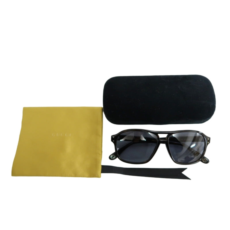 GUCCI Brown Resin Sunglasses, Comes With Original Case & Cleaning Cloth