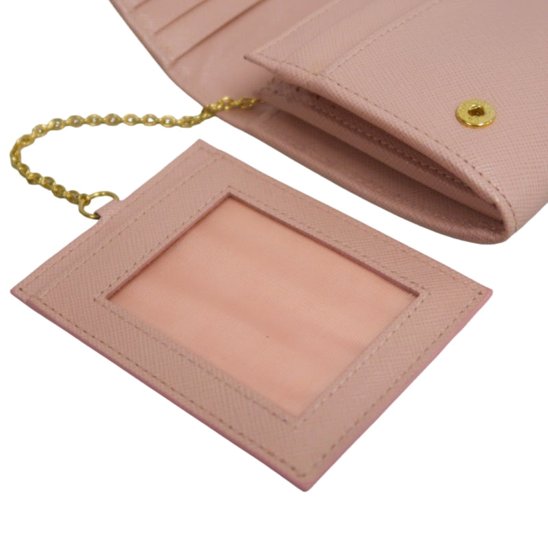 PRADA Pink PVC Long Wallet, Comes With Original Box, Dust Bag & Authenticity Card