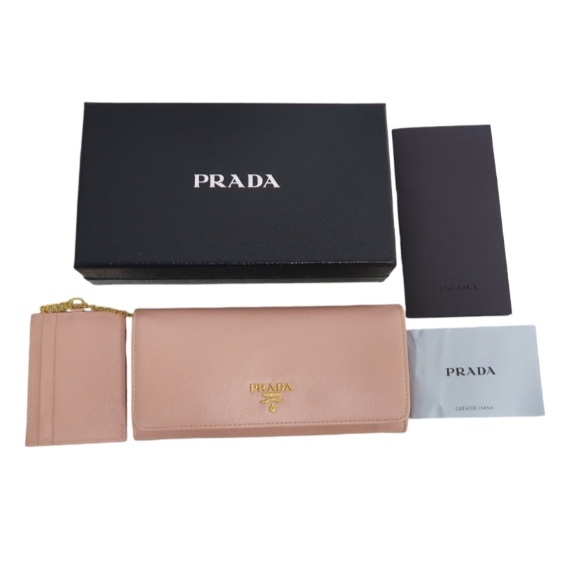 PRADA Pink PVC Long Wallet, Comes With Original Box, Dust Bag & Authenticity Card
