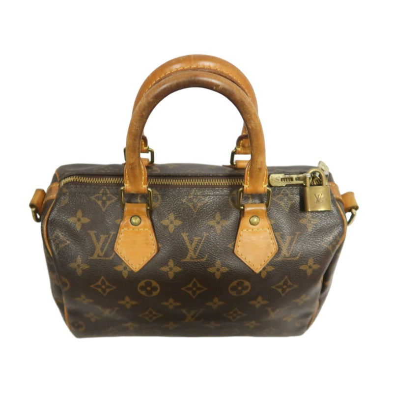 LOUIS VUITTON Monogram Canvas Brown Speedy Top Handle Bag