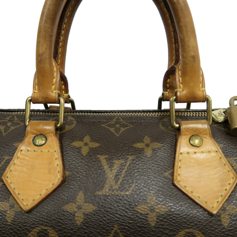 LOUIS VUITTON Monogram Canvas Brown Speedy Top Handle Bag