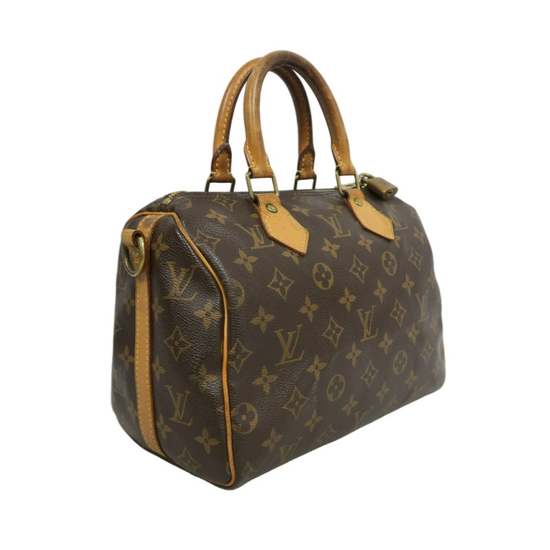 LOUIS VUITTON Monogram Canvas Brown Speedy Top Handle Bag